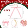 Riceshoot 6 Pcs Velvet Bow Napkin Rings, Christmas Napkin Rings,Pink
