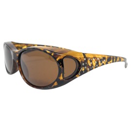 Incredible Bargains The DazzleWrap Rhinestone Polarized Fit Over Sunglasses, Tortoise Shell