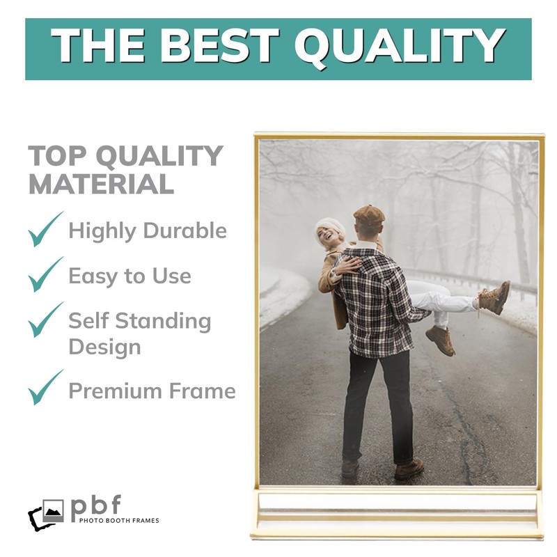 PBF 8.5x11 Acrylic Picture Frame Display Stand | Vertical Clear
