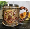 Ebros Steampunk Kraken Octopus Cyborg Drinking Mug Cup 6"W 14