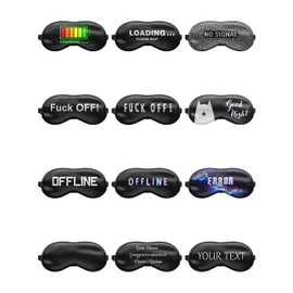 Sleep Mask Travel Relax Eye Cover Bed Emoji Nap Blindfold His Black Glitter Gold Queen [042]