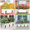 Y&M 6 PCS Adjustable Window Box Brackets for Planter Box,