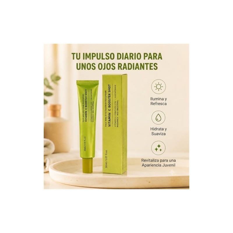 Sérum Facial Brillo y Antiarrugas,Vitamina C con Glutatión y Vitamina