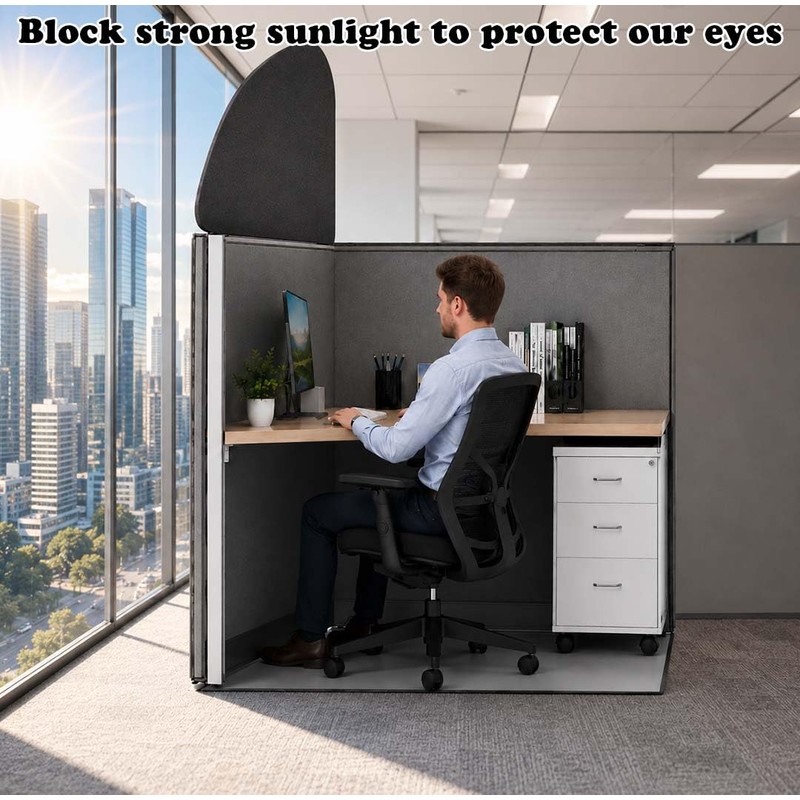 Desk Privacy Shade for Office Cubicles, 30.9in Foldable Cubicle Shield