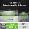 intelamp Solar Outdoor Lights,6000mAh Motion Sensor with Dual Sensors,Waterproof Solar
