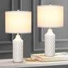 Ceramic Table Lamps Set of 2, White Modern Bedside Lamp