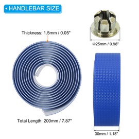 PATIKIL Bike Handlebar Tape, 2 Pack EVA Carbon Handle Grip Wraps Non-Slip Bicycle Bar Tape with Black End Plugs for Racing Bicycles Road Bicycle, Blue