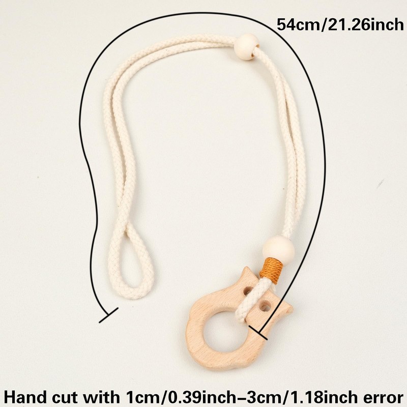 TMAOMU 2 Pack Wooden Curtain Tiebacks - Animal Shaped Hand