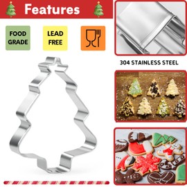 Christmas Cookie Cutter Set, 25PCS Christmas Shape,Stainless Steel Biscuit Cutter for Holiday Decoration