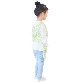 Plie Waterproof Kids Art Smocks 37 Colors (Age 1-8, S-XL Size), Green Orange (37-XL)
