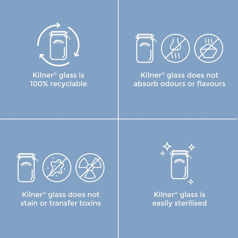 Kilner Square Clip Top Jar | 3L