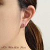 Four Leaf Clover: Kk157 Dangling Earrings, Ruby Cubic Zirconia, K10