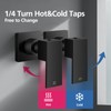 ACA International Square Bathroom 1/4 Turn Basin Shower Tap Wall