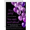 Purple Sweet 16 Invitations with envelopes, Purple And Black Quinceanera Invitations (Purple/Black Balloons)