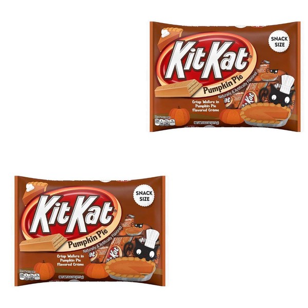 KitKat Calabaza Pie Snack Tamaño Crisp Wafers 9.8oz, paquete de 2