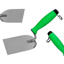 ToolSpace Precision plastering trowel made of stainless steel with rubberised handle, 120 mm, precise tool for applying mortar