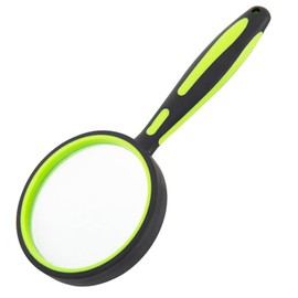 MOMI Handheld Magnifying Glass Magnifying Glass Lens Diameter 2.0 inches (50 mm) 10x Magnification High Magnification Type Portable Convenient for Reading, Newspaper, Appraisal Use, For Kids, Elderly and Professionals (2.0 inches (50 mm), Green)