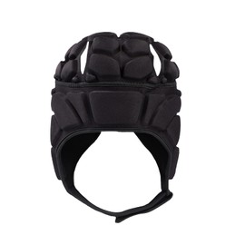 YJZQ Soft Rugby Headgear Crashproof Helmet Hat Baseball Soccer Scrum Cap Head Protection Wear Football Headguard Protective Gear for Adults Black