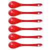 Albedel Red 6 pcs Porcelain Egg Spoons Ceramic Spoons 4.7