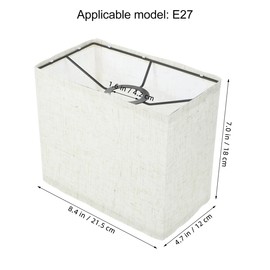PRETYZOOM Rectangular Lampshades Home Modern Block Linen Lampshade Covers E27 Lampshade Small Contemporary Lampshade Detachable Fabric Shade Cover