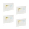 Sofiton 4-Pack Horizontal LED Step Lights, Color Adjustable (2700K-5000K), IP65