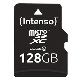 Intenso Micro SDXC 128GB Class 10 microSD Card incl. Adapter, Black
