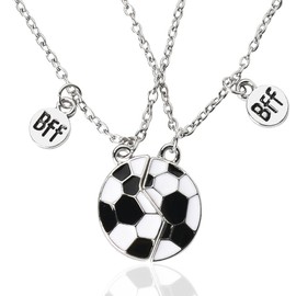 Best Friend Magnetic Matching Friendship Necklace for Football Players, Soccer Lovers - Birthday Gift Ideas for Women and Men