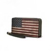 MKF Collection USA Wristlet Wallet for Women's, American Flag Vegan