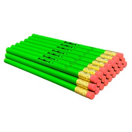 RevMark Jumbo Round Pencil 24-Pack with Black Lead, USA Made. Quality Cedar Wood for Carpenters, Construction Workers, Woodworkers, Framers, DIY, Students, Teachers (Neon Green)