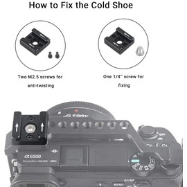 SMALLRIG Cold Shoe Mount Adapter mit 1/4 Zoll Gewindeloch für Kamera und Camcorder Rigs – 1241