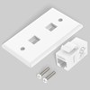 VCE - Paquete de 2 placas de pared Ethernet de