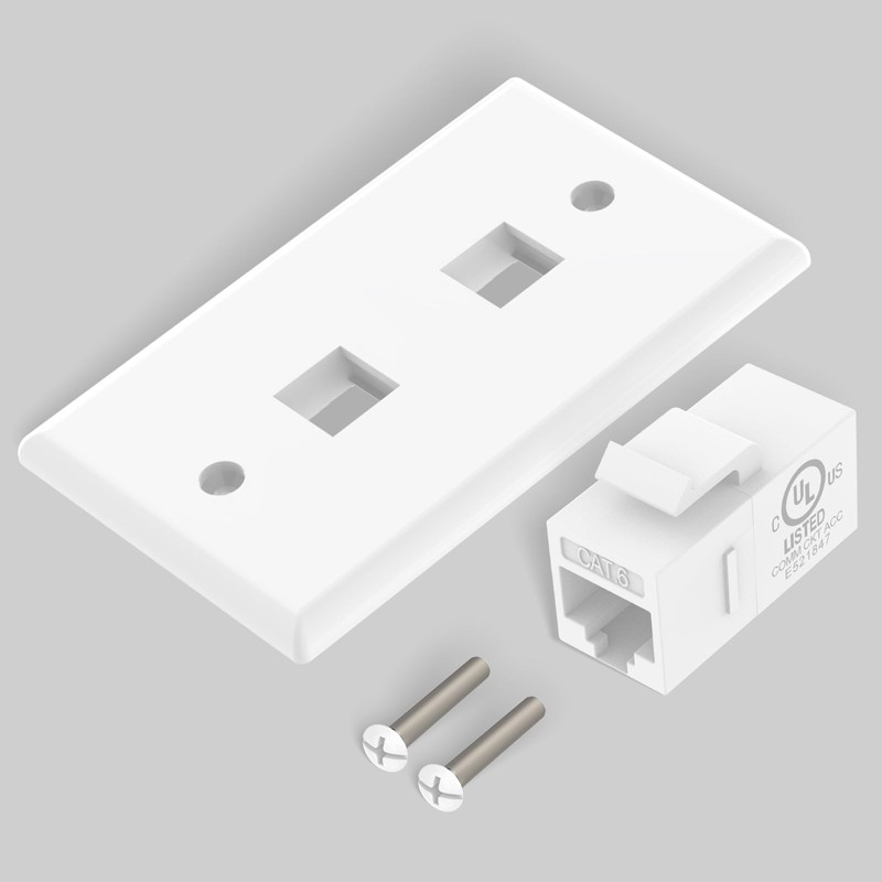 VCE - Paquete de 2 placas de pared Ethernet de