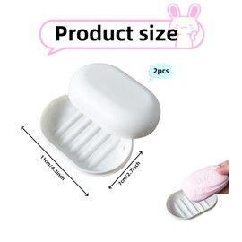 Four Plastic soap Dishes, Covered soap Dishes, Bathroom soap Stand. Used for Showers and Travel bathrooms