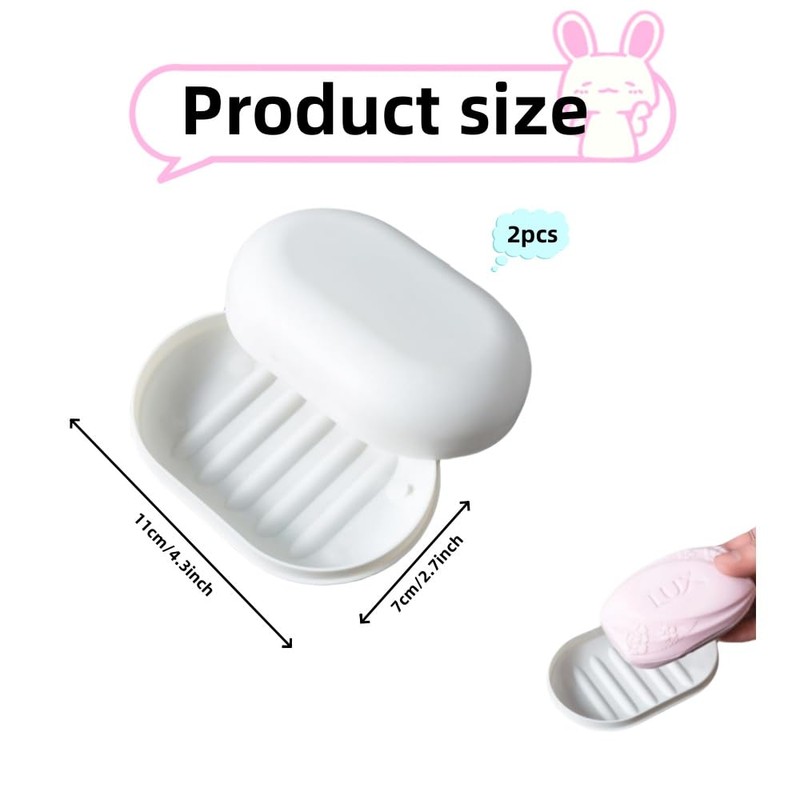 Four Plastic soap Dishes, Covered soap Dishes, Bathroom soap Stand.