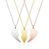 Zysta 3PCS Best Friends Forever Necklaces for 3 Stainless Steel
