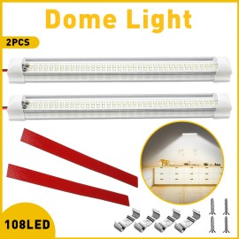 OXILAM 2Pack 12V RV Led Ceiling Dome Light LED Interior Lighting for Trailer USA Camper