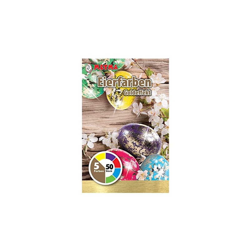 Metma B-593 - Gold Effect Liquid Egg Colours Yellow Purple