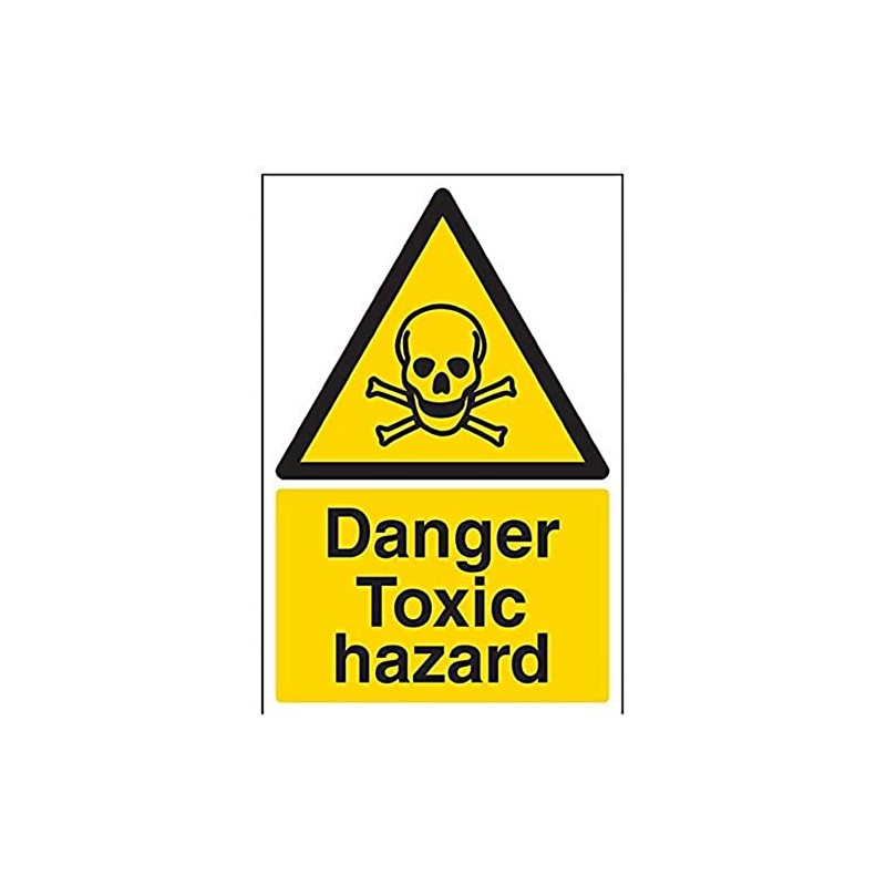 V Safety 6A013AU-R Danger Toxic Hazard Warning Sign - Portrait