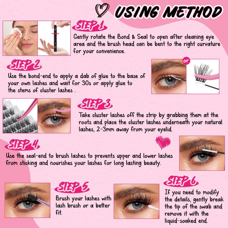 PRO Lash Bond and Seal Clear Cluster Lash Glue &