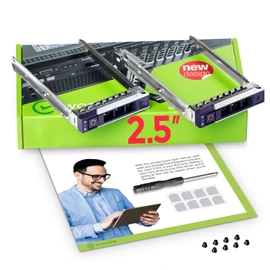 WorkDone 2 Pack 2.5 Inch Hard Drive Caddy - Compatible for Dell PowerEdge Server and XC Series - 14th Generation R440 R640 R740 R740xd R840 R940 R7425 - DXD9H SSD SAS Hard Drive Frame Bracket