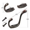 Rok 2 Pack Hardware Heavy Duty Oil-Rubbed Bronze Home Wall