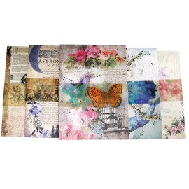 HOJUVASI Scrapbook Paper, 500 Sheets Vintage Aesthetic Collage Art Craft Paper for Bullet Journal Junk Journaling Album DIY Card Scrapbooking Supplies