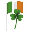 Lizzy 2 x Ireland Hand Flag (29cm x 17cm) with