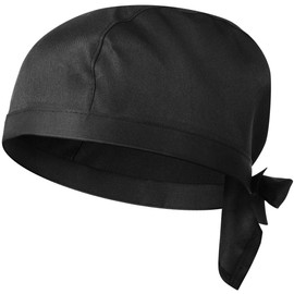 Cabilock Sweat Wicking Beanie Cap Skull Cap Chef Hat Baker Hat Du Rag Kitchen Cooking Chef Cap Hat Pirate Hat for Home Kitchen Restaurants Parties
