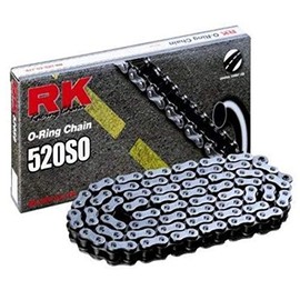 RK Racing Chain 520-SO-88 (520 Series) Steel 88 Link Traditional Street and Off-Road O-Ring Chain with Connecting Link