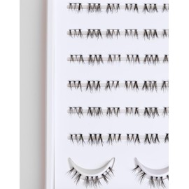 Natural Eyelashes Wispy Cluster Eyelashes C Curl DIY Eyelash Extensions 11 mm Thin Band 3/4 Small Eyelashes Soft Eyelash Cluster Extensions Spiky Individual Eyelash Cluster DIY at Home KS13