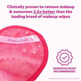 MakeUp Eraser Mini, Erase All Makeup With Just Water, Including Waterproof Mascara, Eyeliner, Foundation, Lipstick and More (Original Pink)           