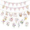 Baby in Bloom Floral Banner Set, Pink Flower Baby Shower