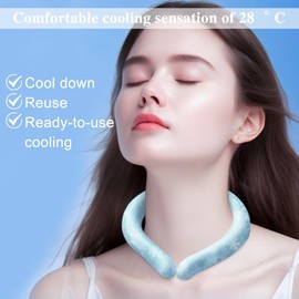 MINGRUO Neck Cooling Ring Tube, Neck Cooler, Neck Cooling Hose, Cooling Ring for the Neck, Portable Cooling Neck Wrap, Reusable Neck Cooler