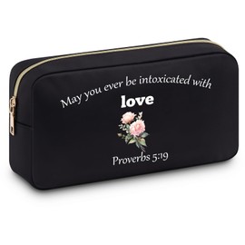 Inspirational Christian Gifts for Women Faith Cosmetic Bag Motivational Birthday Religious Presents for Sister Friend Positive Bible Verse Cosmetic Bag for Mom Grandma Daughter Colleague